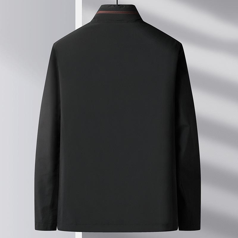 Spring Jacket Jacket Business Spring and Autumn Middle-aged Dad Casual Jacket Men's Stand Collar