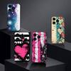 Чехол для телефона Y2k J-INS с граффити для iPhone 17 16 15 14 13 12 Max Plus Силиконовый Черный Чехол