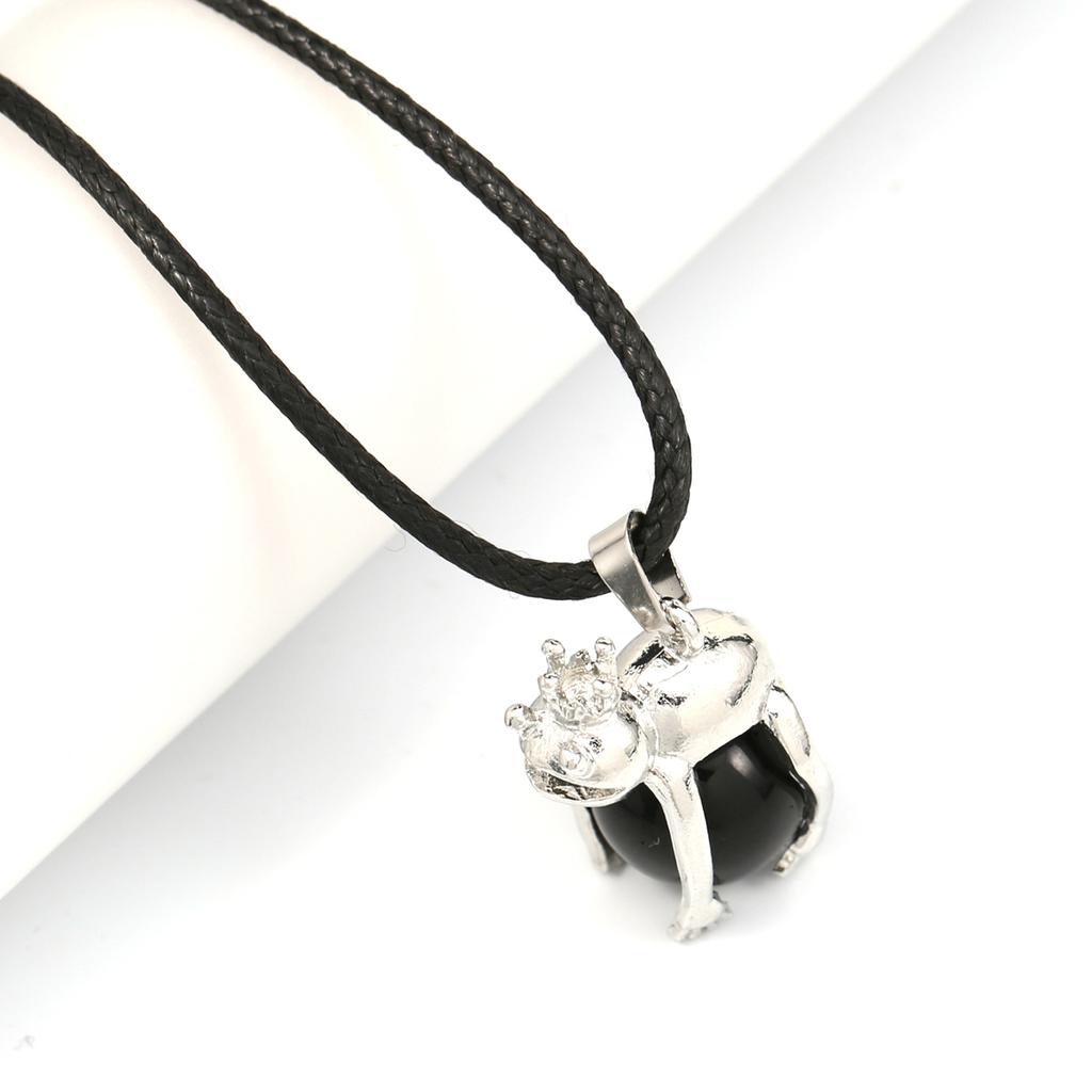 Женское ожерелье из натурального камня, агаты/розовый кварц, кулон с пятнистым оленем, кожаные цепочки, подвески для женщин, романтический подарок