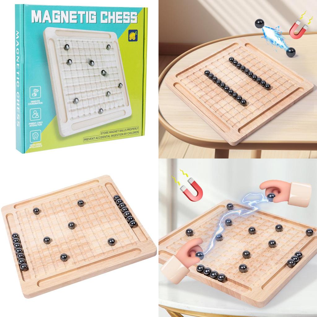 Family Friendly Chess Game With Wooden Construction And Educational Play