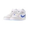 Nike Court Borough Cushioning, Wear Resistant Mid top Kids' Skateboarding Shoes White Blue Children Aged 3 7 Years Old Sneakers FB7178-141