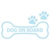 Наклейка на машину nc-smile собака на борту кость лапа собака едет (L, молочно-голубой)