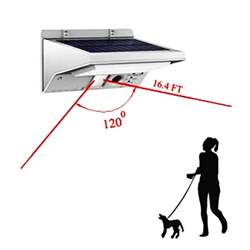 Уличный настенный светильник на солнечных батареях с датчиком движения, водонепроницаемый светодиодный светильник для освещения сада с декоративными элементами для садоводства, уличные солнечные светильники