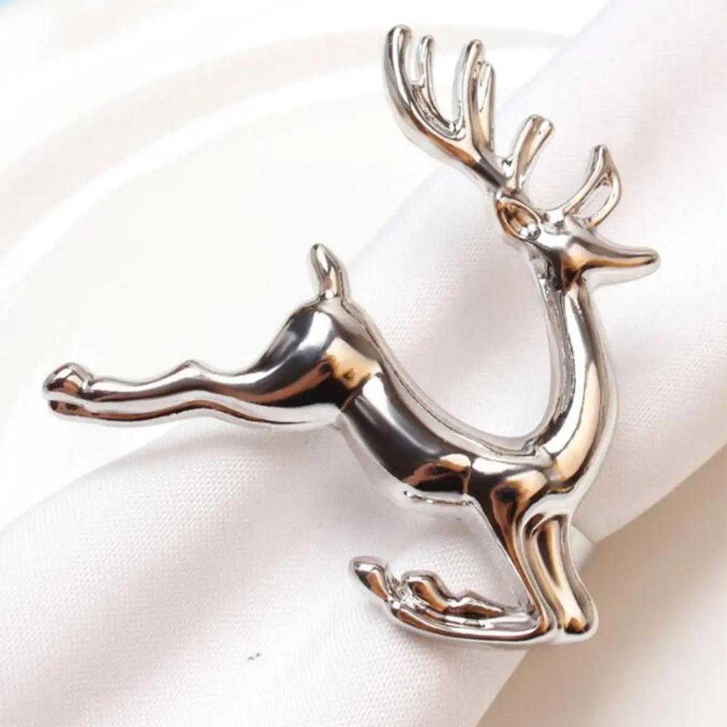 1 шт.-Ресторан Свадебная Вечеринка Обеденный Стол Де Рождественский Лось Олень Кольца для Салфеток Золотой Сплав Пряжка для Салфетки Держатель для Колец для Салфеток Отель