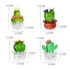 Handmade Murano Glass Cactus Figurines Ornaments Desktop Craft Adornment Creative Colorful Cute Miniature Plant For Home Decor