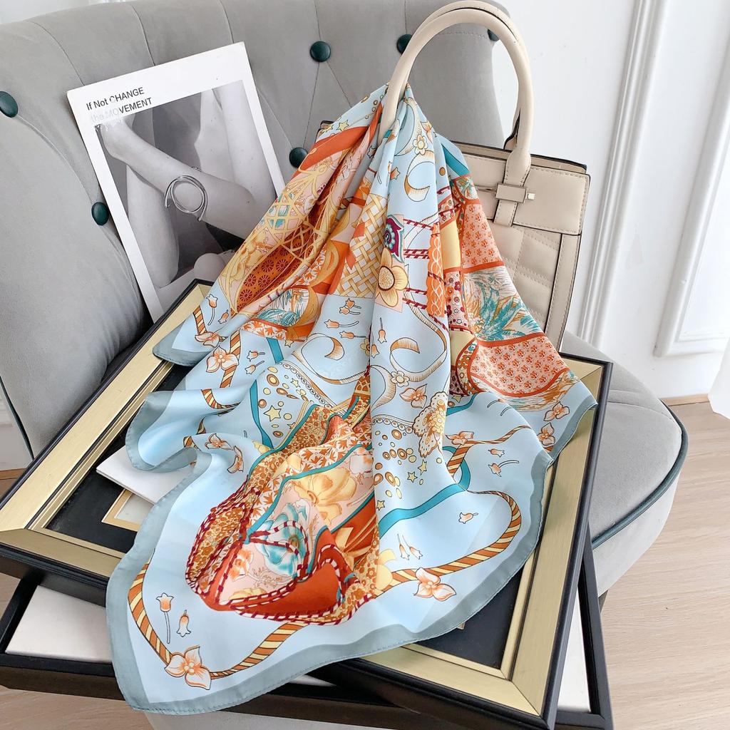 2024 New 70 CM Silk Shirt Decoration Small Square Scarf Fashionable And Versatile Commuting Scarf Neck Protection Scarf