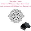 Сертифицированное 3CT кольцо с муассанитом цвета D для женщин, ювелирные изделия класса люкс, свадебное обручальное кольцо из стерлингового серебра 925 пробы