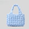 Cloud Pleated Bag Women's Large Capacity Lightweight Lattice Dumpling Bag Korean Bubble Shoulder Bag