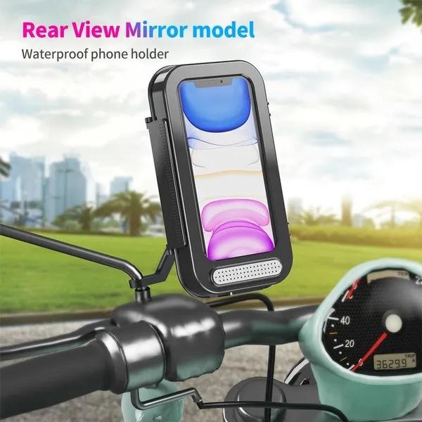 360°Rotation Waterproof Bike Phone Mount Cell Phone Holder for Motorcycle and Bike Handlebars