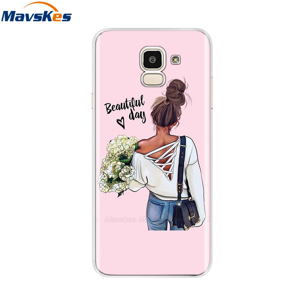Чехол для Samsung Galaxy J6 2018 Мягкая задняя крышка из ТПУ-силикона sДля Coque Fundas Samsung J6 2018 J6 Plus 2018 Мягкие чехлы для телефона