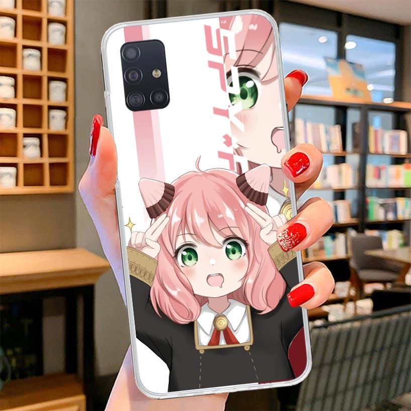 Spy Family Anya Cute Cover Phone Case For Samsung Galaxy A12 A22 A32 A52 A72 A02S Phone Case Note 20 Ultra 10 S10 Plus A51 A71 A