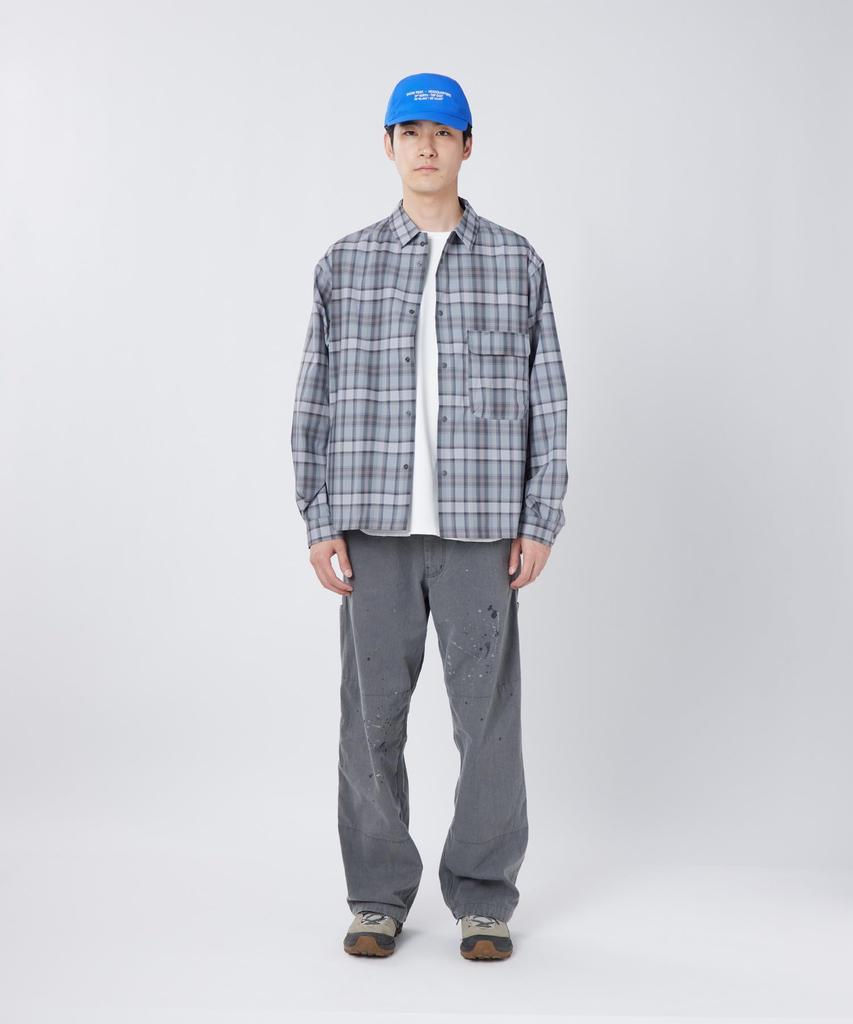 Snow Peak Fade Check Breezy Shirt Long Size M SH-26SU002 - Tops, Shirts, Sleeve, Men's & Women's, GREIGE,