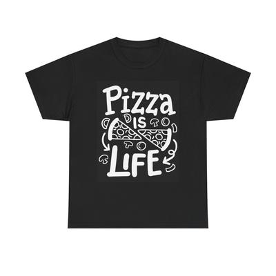 Графическая футболка Pizza Is Life Смешная графическая футболка с пиццей Нью-Йорк Унисекс Тяжелая хлопковая футболка