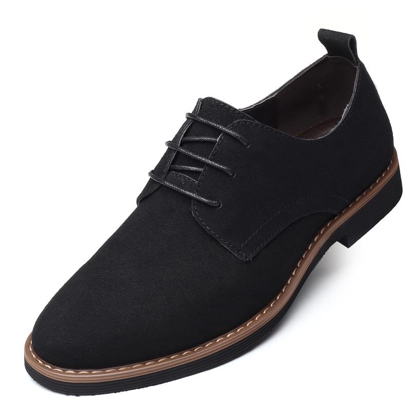 High Quality Suede Leather Soft Shoes Men Loafers Oxfords Casual Male Formal Shoes Spring Lace-Up Style Men's Shoes Uik89