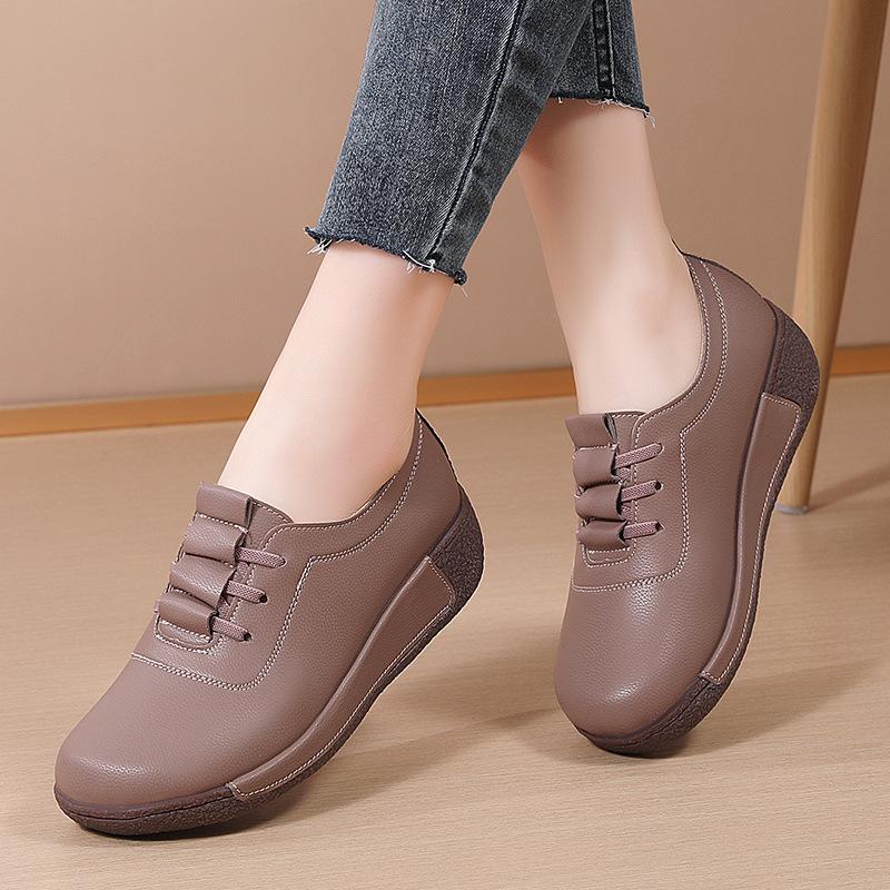 Womens Wedge Sneakers 2024 New Style Breathable and Comfortable Running Shoes Casual Thick-soled Womens Vulcanized Shoes