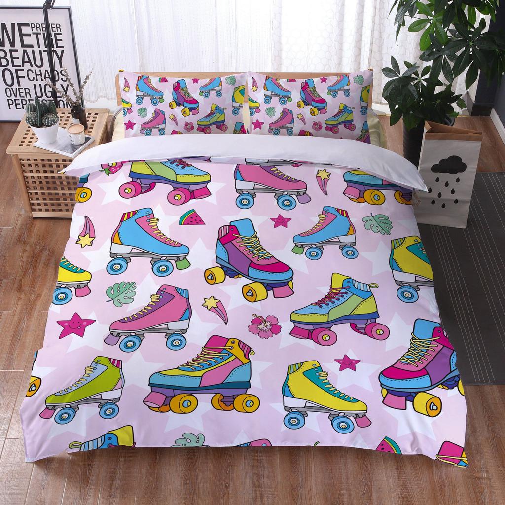Мягкий пододеяльник с динозавром для мальчиков, комплект постельного белья с героями мультфильмов, односпальный/двуспальный/двуспальный для девочек, микрофибра, одеяло с динозавром, домашний текстиль