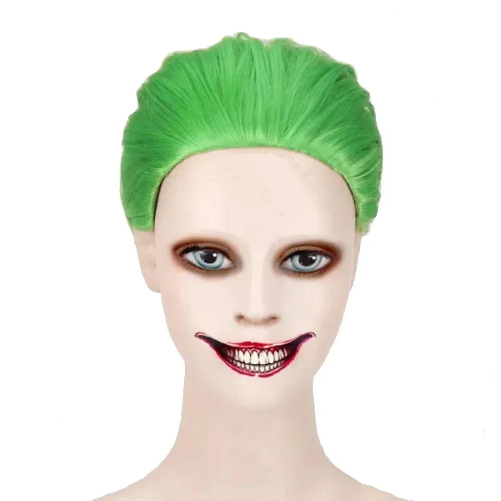 Синтетические волосы Зеленый Джокер Мультяшные персонажи Косплей парик Вечеринка Костюм Парики на Хэллоуин
