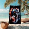 Водостойкое пляжное полотенце с узором в виде логотипа Chicago Bears - мягкое, впитывающее, быстросохнущее, можно стирать в машине - идеально подходит для плавания, кемпинга, купания