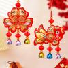 Flocking Lucky Bag Pendant Bell Tassels Spring Festival Pendants  Door Window Wall Decor