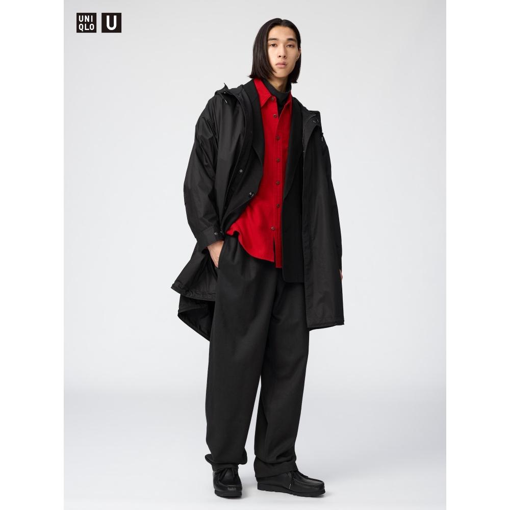 Uniqlo Широкие брюки из ворсистого джерси, длинные