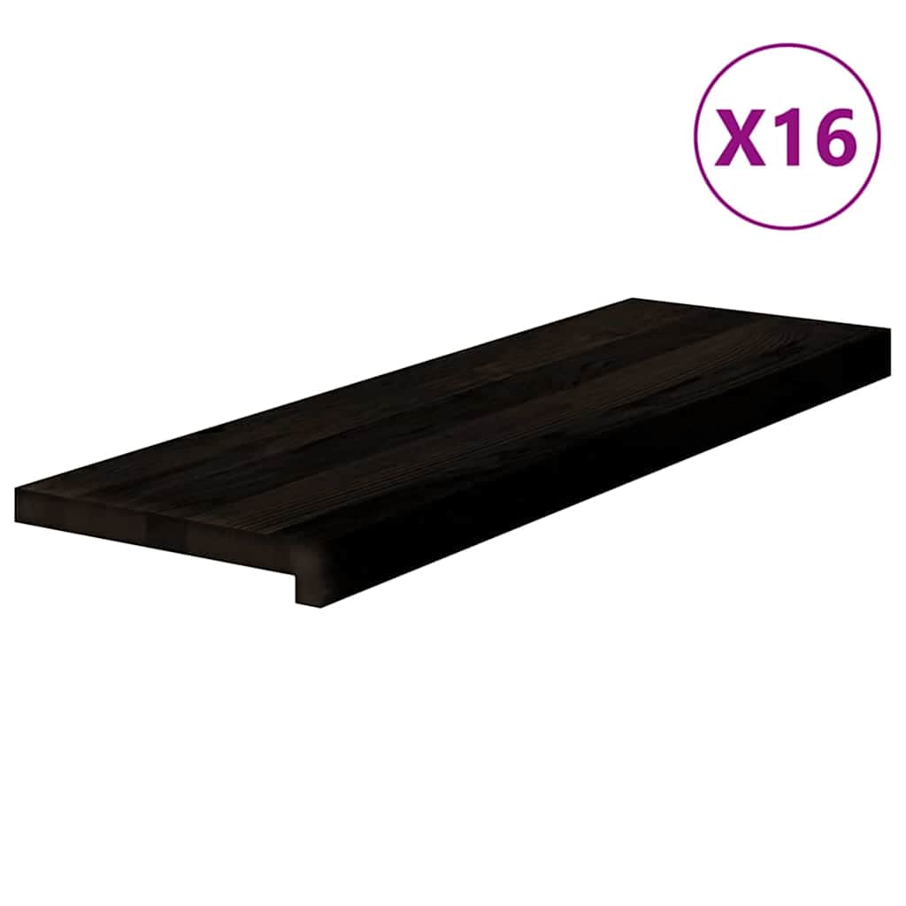 Vidaxl Stopnie Schodowe 16 Szt. Brązowe 80X30X2 Cm Lite Drewno Dębowe