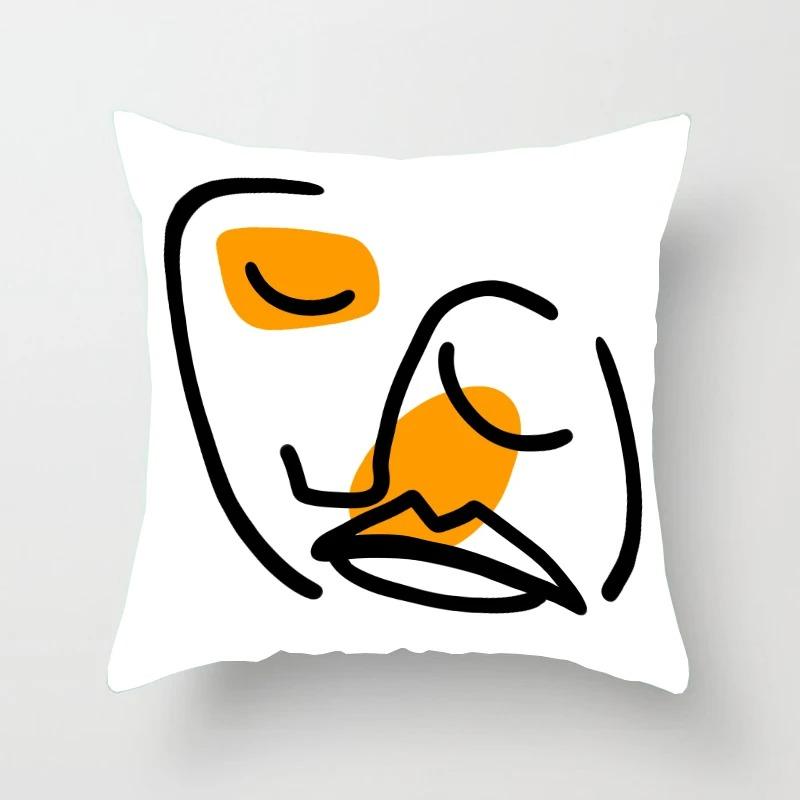Наволочка с абстрактным рисунком смайлика для автомобиля, украшения для офиса, гостиной, дома