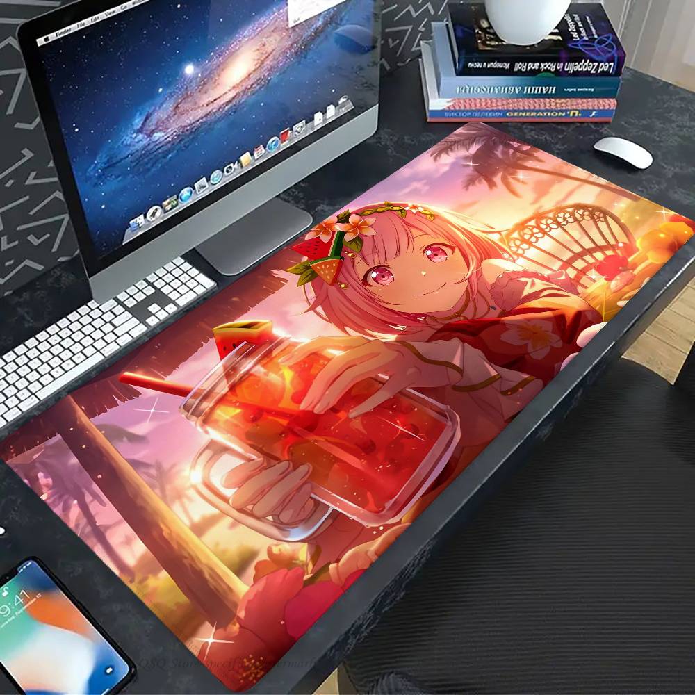 Игровой коврик для мыши Anime Otori E-Emu, нескользящий, подходит для офисных компьютеров, ноутбуков, игровых столов для киберспорта, XXL, для клавиатуры