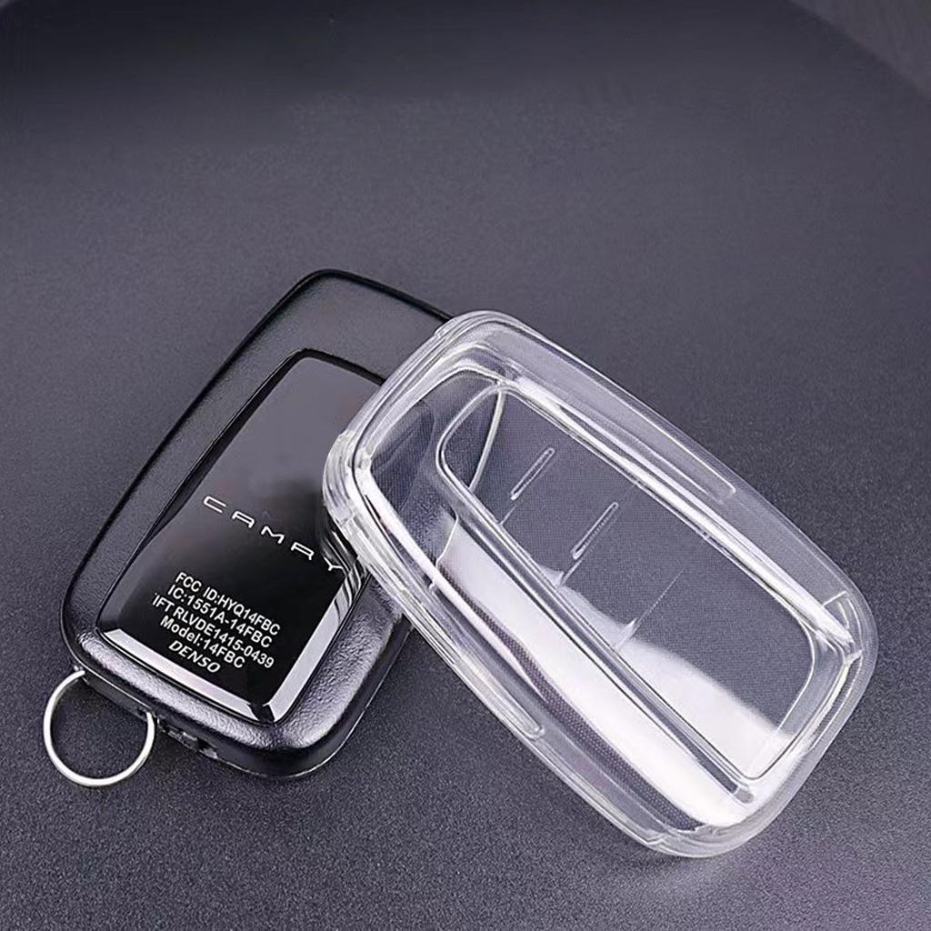 Car Key Fob Case Cover Black Transparent For Toyota For Highlander For RAV4 For Land Cruiser-Prado For Prius For Corolla