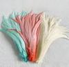 Natural  50pcs Rooster Tail Feather  Plumes 25-45CM 10-18inch Beige DIY Dyed Cock Tail Clothing Accessories Jewelry Performance