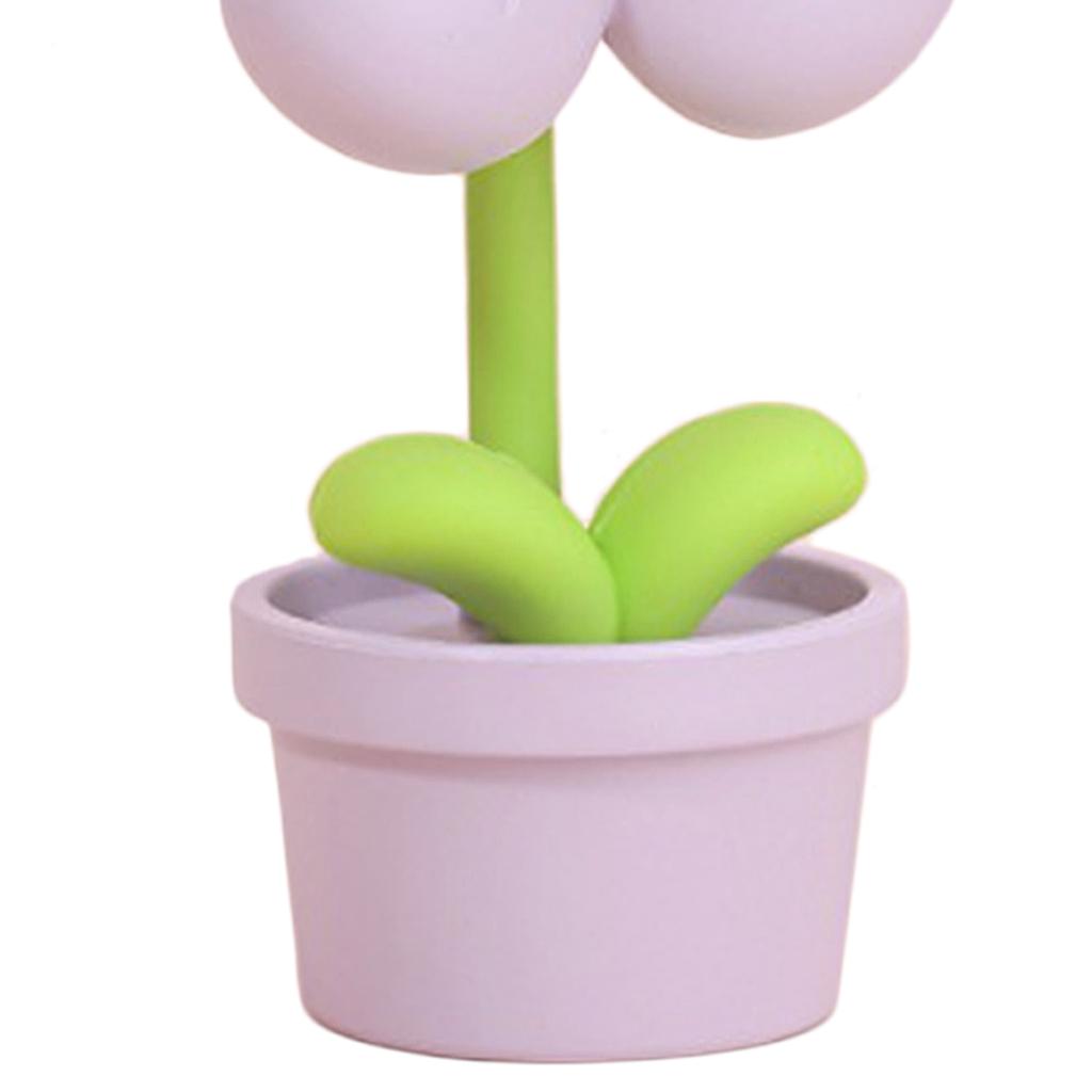 Flower Night Light for Kids Soft Light 360 Degree Bending Battery Powered Bedside Lamps for Living