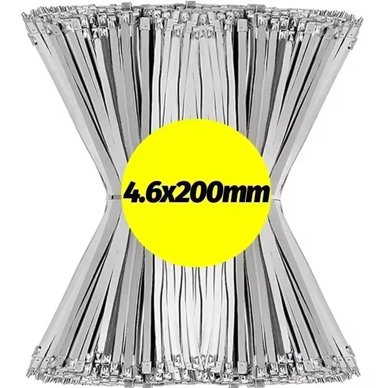 Стяжки для кабелей из нержавеющей стали, многоразовые самоблокирующиеся крепежные кольца, металлические молнии, органайзер для кабелей, крепежные аксессуары