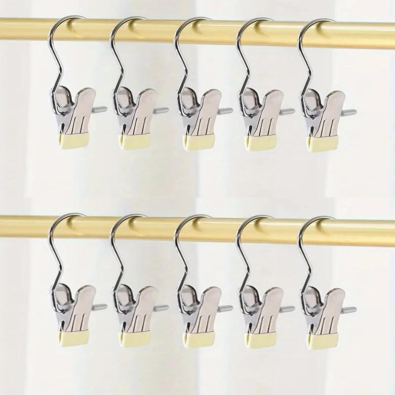 Органайзер для гардероба, прищепки для одежды с крючками, вешалка для классических брюк, щипцы для стирки, шляпа из нержавеющей стали, крючки для одежды, прищепки