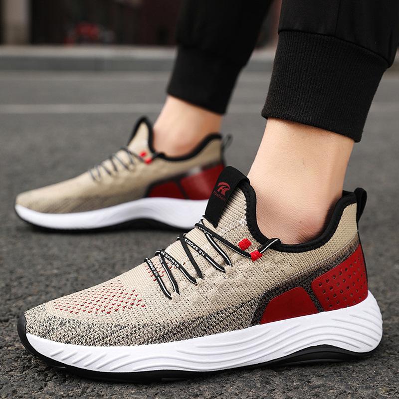 New Men's Multicolor Breathable Sneakers Non-slip Wear-resistant Thick Sole Running Shoes