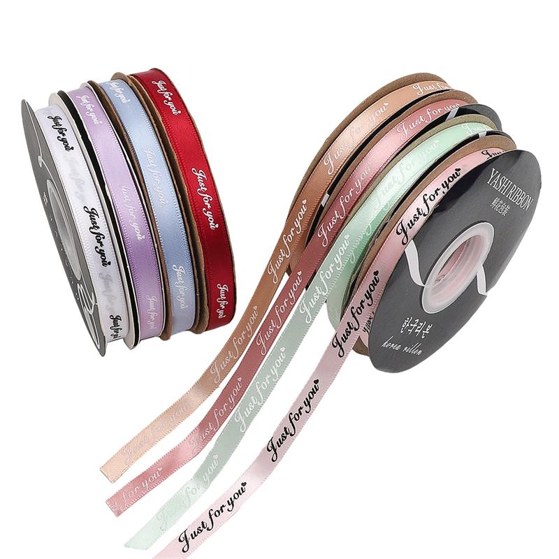 10yards/bag 10mm Classic English Pure Color Ribbon For Flower Gift Packaging Hair Rope Accessories