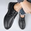 Luxury Brand Men Classic Oxfords Business Formal Lace Up Leather Dress Shoes Men Summer Breathable Punching Leather Casual Shoes