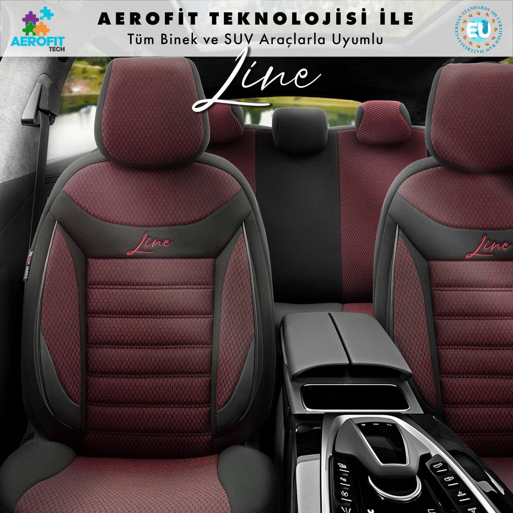Линейный дизайн, дополнительный поддерживающий чехол на автомобильное сиденье, черный, бордовый, красный