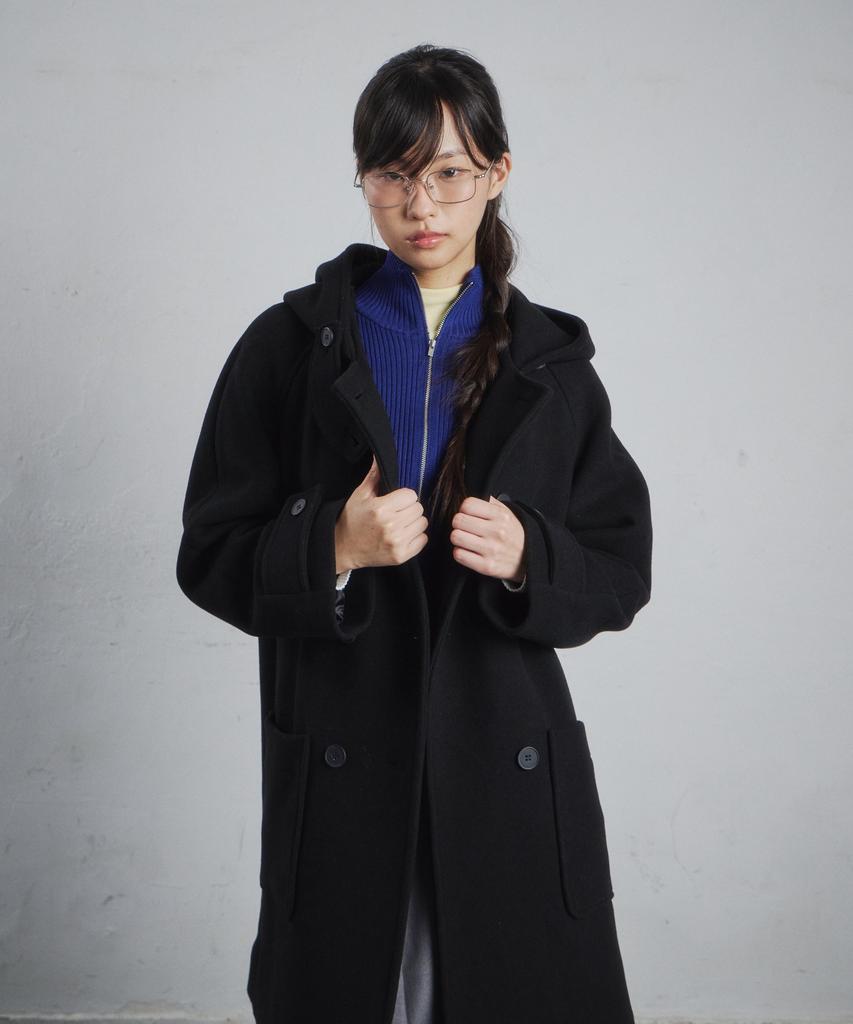 CGP (Women) Double Button Long Coat - Black