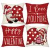 1pc Red Christmas Cushion Cover Dwarf Printed Washable Durable Cover 2025 New Home Ornament Xmas New Year Christmas Decoration