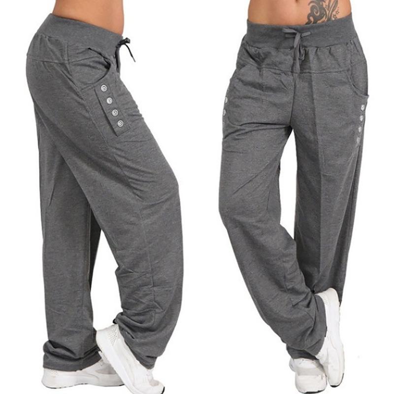 Удобные женские свободные повседневные однотонные брюки Harlan Yoga Jogging Trousers