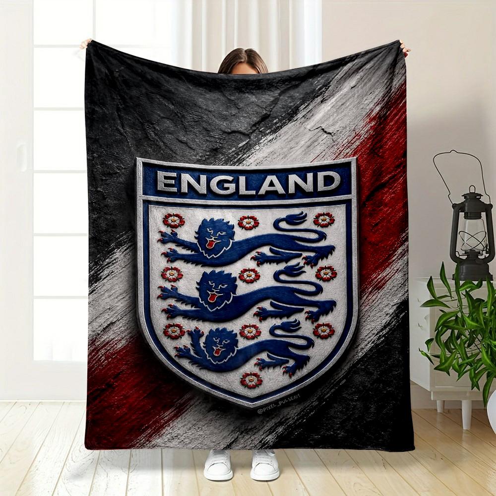 England Football Logo Designed Flannel blanket for bedroom, living room, sofa, and nap