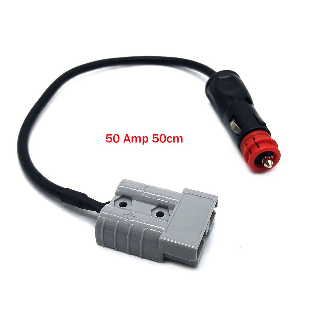 50A 50cm 12V Car Power Adapter Plug to Cigarette Lighter Connector Easy Install for RV Boat Auto Electrical Supplies