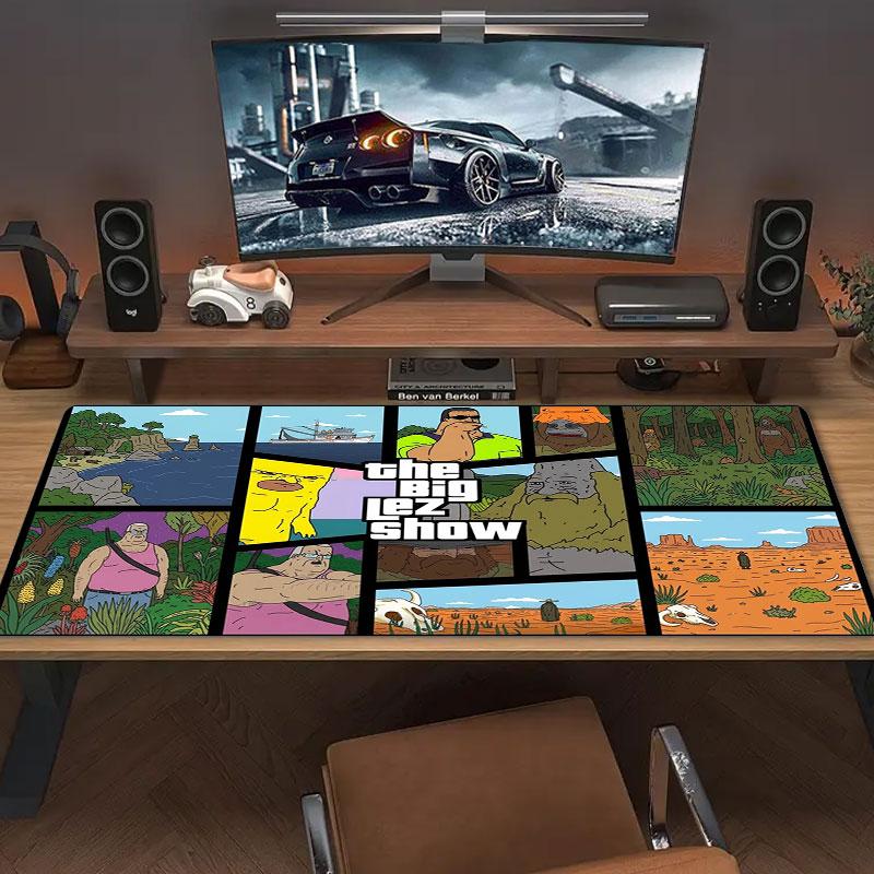 The Big Lez Show Large Size Mouse Pad Large Gaming Table Cushion Non-slip Laptop Tablet Big Mousepad XXL Mat Mini PC Playmat With Lock edge