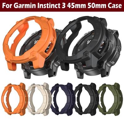Защитный чехол для умных часов Garmin Instinct 3 45/50 мм, противоударный корпус с TPU-краем