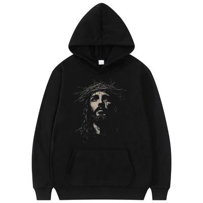 Винтажный мужской христианский религиозный свитшот de Jesus, готический рок-свитшот, мужской удобный и модный