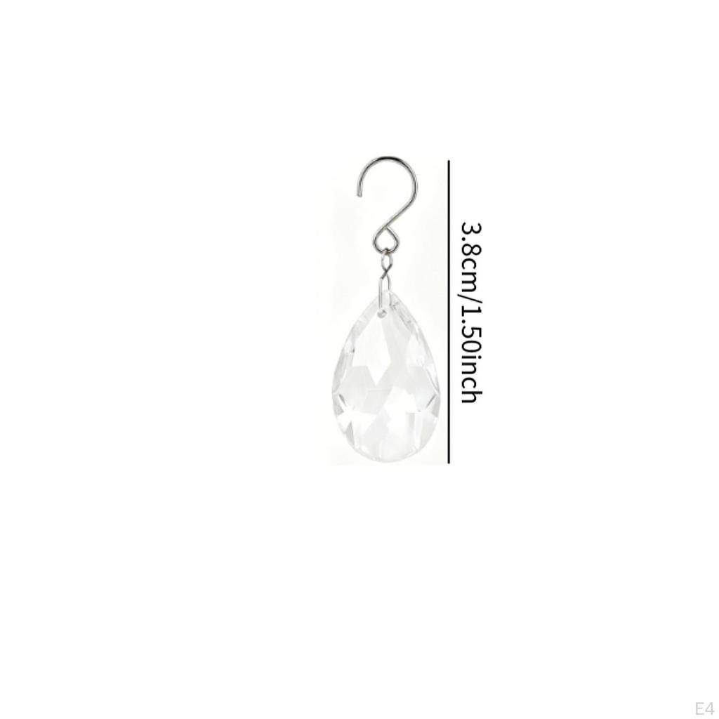 10 Pieces Teardrop Pendants Shiny Garden Suncatcher for Light Party Festive