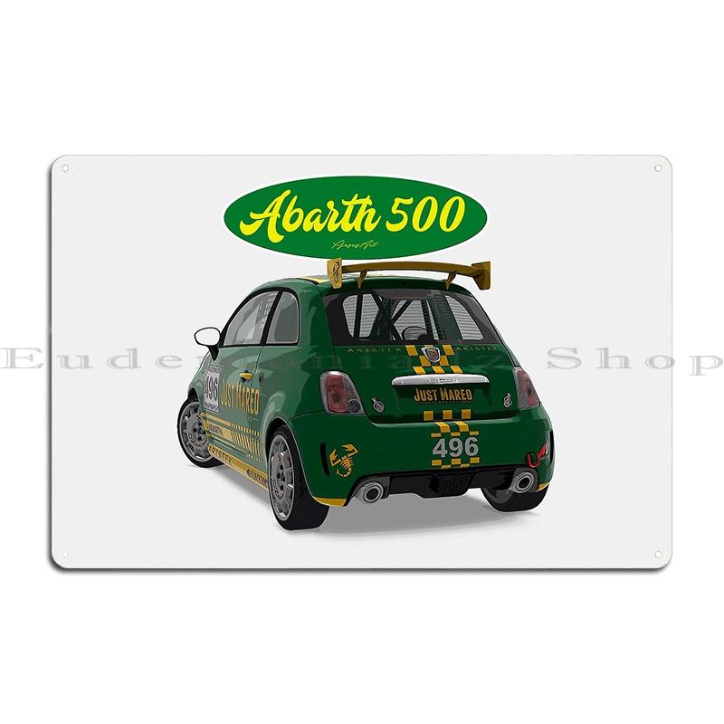ABARTH 500 496 Металлическая табличка на спину Домашняя печать Настенный декор Кино Клуб Жестяная вывеска Постер