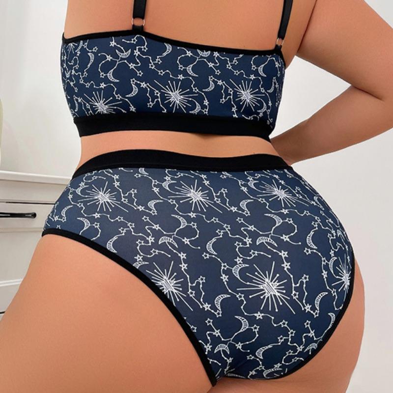 Европейский и американский комплект сексуального нижнего белья больших размеров, ажурный, темно-синий, элегантный комплект бюстгальтера