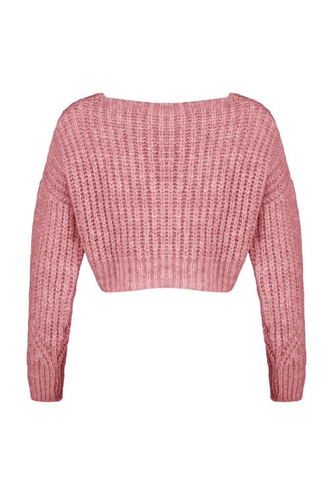 Женский элегантный кардиган, пудровый, мягкий текстурированный укороченный трикотаж, кардиган