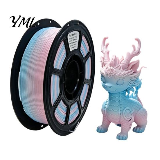Филамент для 3D-печати PLA, 1 кг, 1,75 мм, матовый, радужный градиент, не отражающий материал, для DIY-проектов, моделей и поделок