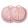 2pcs Silicone Bra Laundry Bags for Washing Machine Dryer Heart Oval Mesh Design, Pink Blue, Delicate Lingerie Protector, Pregnancy Everyday Use